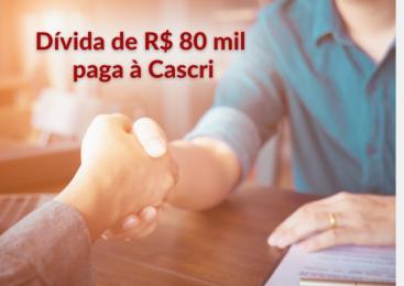 Sindicato paga divida “ herdada” da antiga direção de R$ 80 mil para a Cascri 