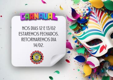 Carnaval - Sindicato fechado dias 12 e 13 de fevereiro